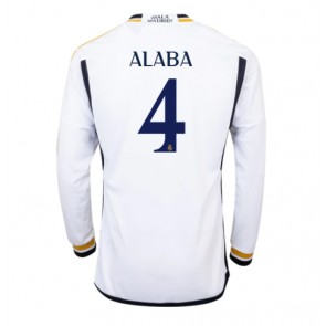Maillot de foot Real Madrid David Alaba #4 Domicile 2023-24 Manche Longue